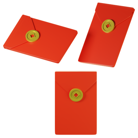 Chinese Red envelopes  3D Icon