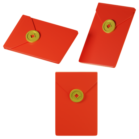 Chinese Red envelopes  3D Icon