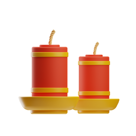 Chinese red firecrackers  3D Icon