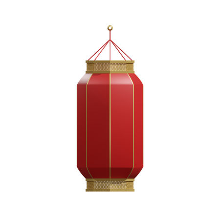 Chinese red lantern 3D Illustration