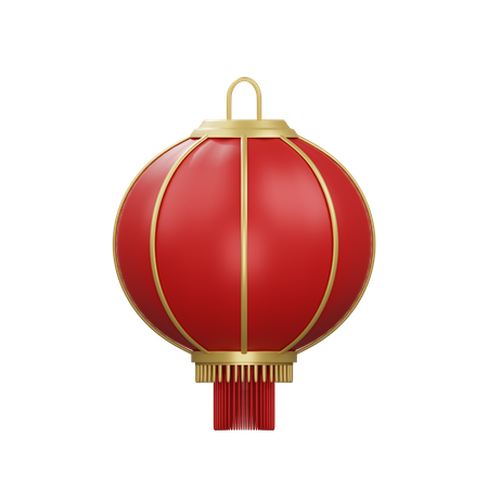 Chinese red lantern 3D Illustration