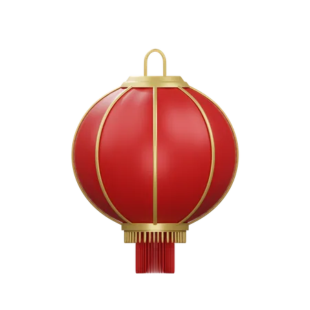 Chinese red lantern  3D Illustration