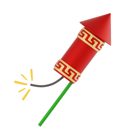 Chinese Rocket  3D Icon