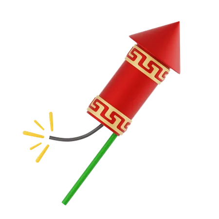 Chinese Rocket  3D Icon