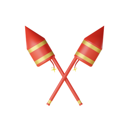 Chinese Rockets  3D Icon