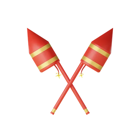 Chinese Rockets  3D Icon