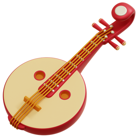 Chinese Ruan  3D Icon