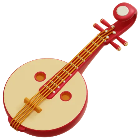 Chinese Ruan  3D Icon