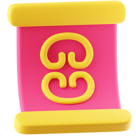 Chinese Scroll  3D Icon