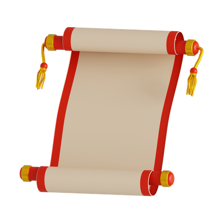 Chinese scroll letter  3D Icon