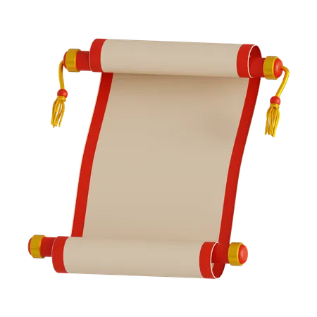 Chinese scroll letter  3D Icon