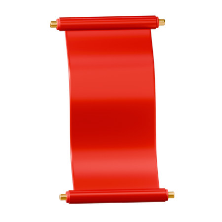 Chinese Scroll Letter  3D Icon