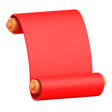 Chinese scroll letter  3D Icon