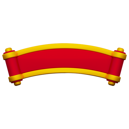 Chinese Scroll Letter  3D Icon