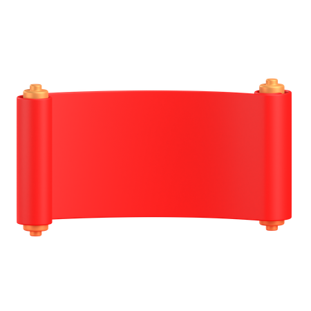Chinese scroll lettter  3D Icon