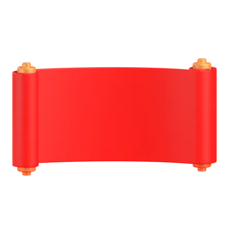 Chinese scroll lettter  3D Illustration