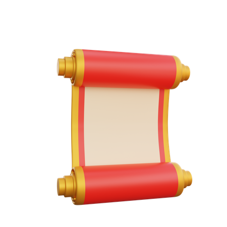 Chinese Scroll Paper  3D Icon