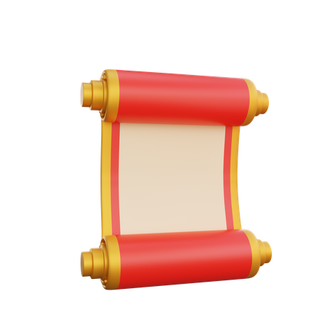 Chinese Scroll Paper  3D Icon