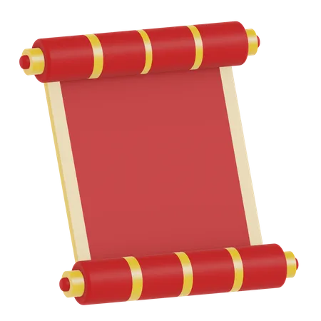 Chinese Scroll Paper 3D Icon