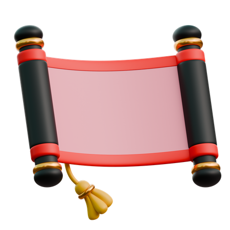 Chinese Scrool Paper  3D Icon