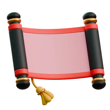 Chinese Scrool Paper  3D Icon