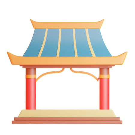 Chinese Shrine  3D Icon