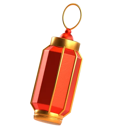 Chinese New Year Icon Square Lantern 3 D Render 3D Icon