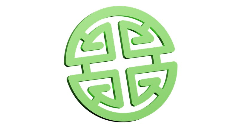 Chinese symbol  3D Illustration