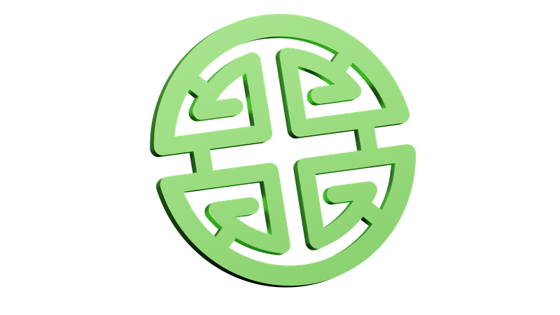 Chinese symbol 3D Illustration
