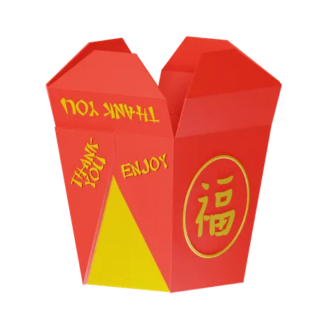 Chinese Take Out Box  3D Icon