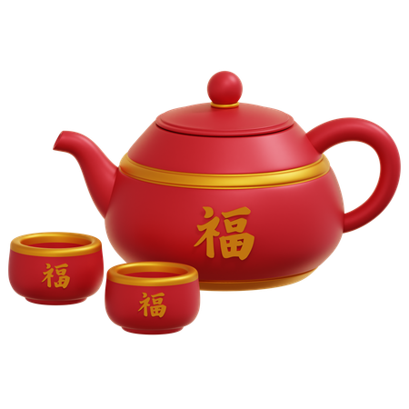 Chinese Tea Kettle  3D Icon