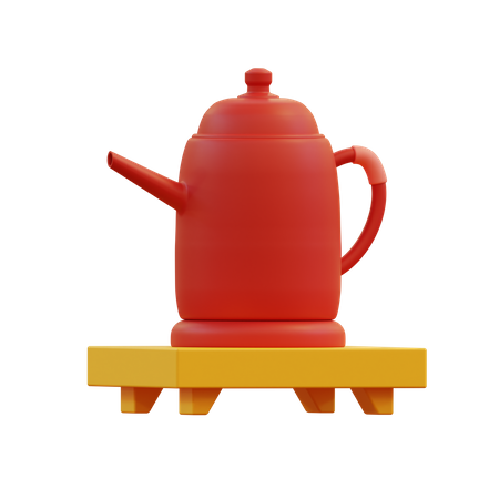 Chinese Tea Pot 3D Illustration