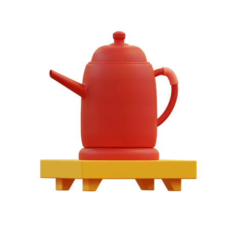 Chinese Tea Pot  3D Illustration