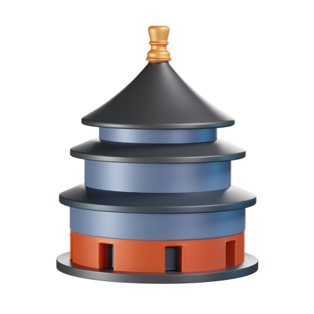 Chinese Temple  3D Icon