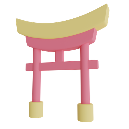 Chinese Temple Gate  3D Icon