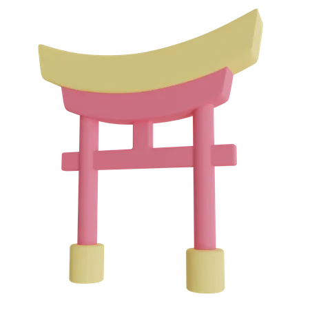 Chinese Temple Gate  3D Icon