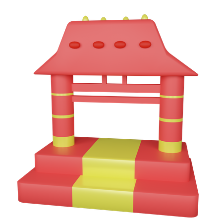 Chinese Temple Gate  3D Icon
