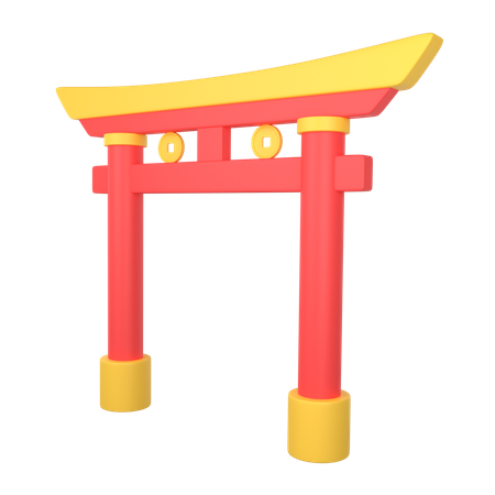 Chinese Temple Gate  3D Icon
