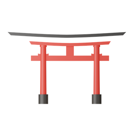 Chinese Temple Gate  3D Icon
