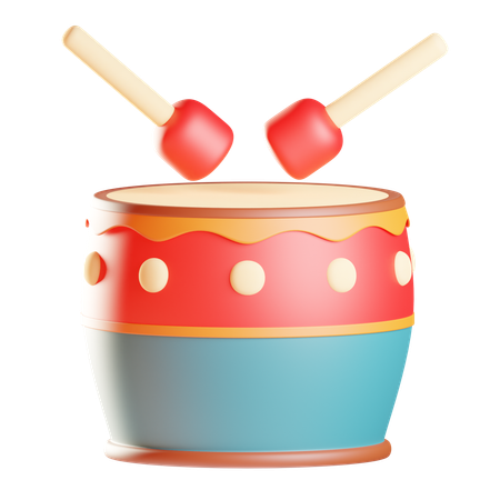 Chinese Traditional Drum  3D Icon