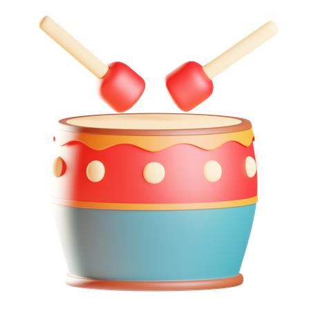 Chinese Traditional Drum  3D Icon