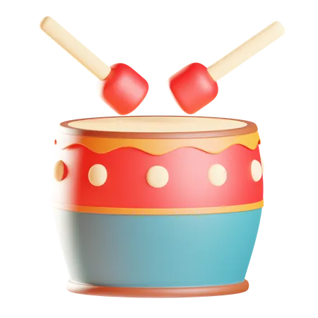 Chinese Traditional Drum  3D Icon