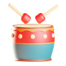 chinese traditional drum emoji 3d