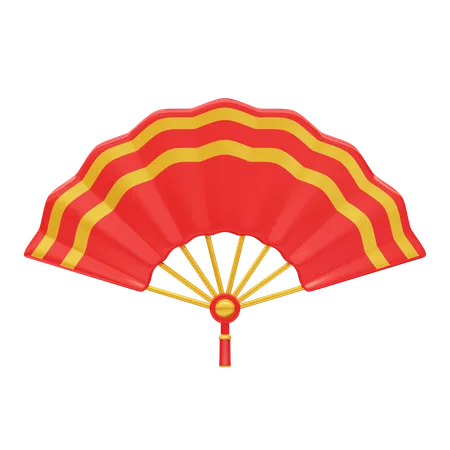 Chinese Traditional Fan  3D Icon