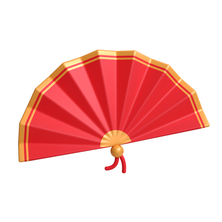 Chinese Traditional Fan  3D Icon