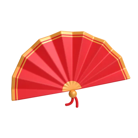 Chinese Traditional Fan  3D Icon