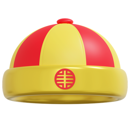 Chinese Traditional Hat  3D Icon