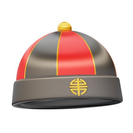 Chinese Traditional Hat  3D Icon