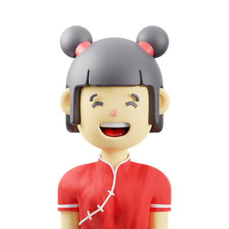 Chinese Woman  3D Icon