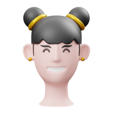 Chinese Woman 3D Illustration